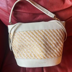 Divina Firenze Leather Basket weave bucket bag